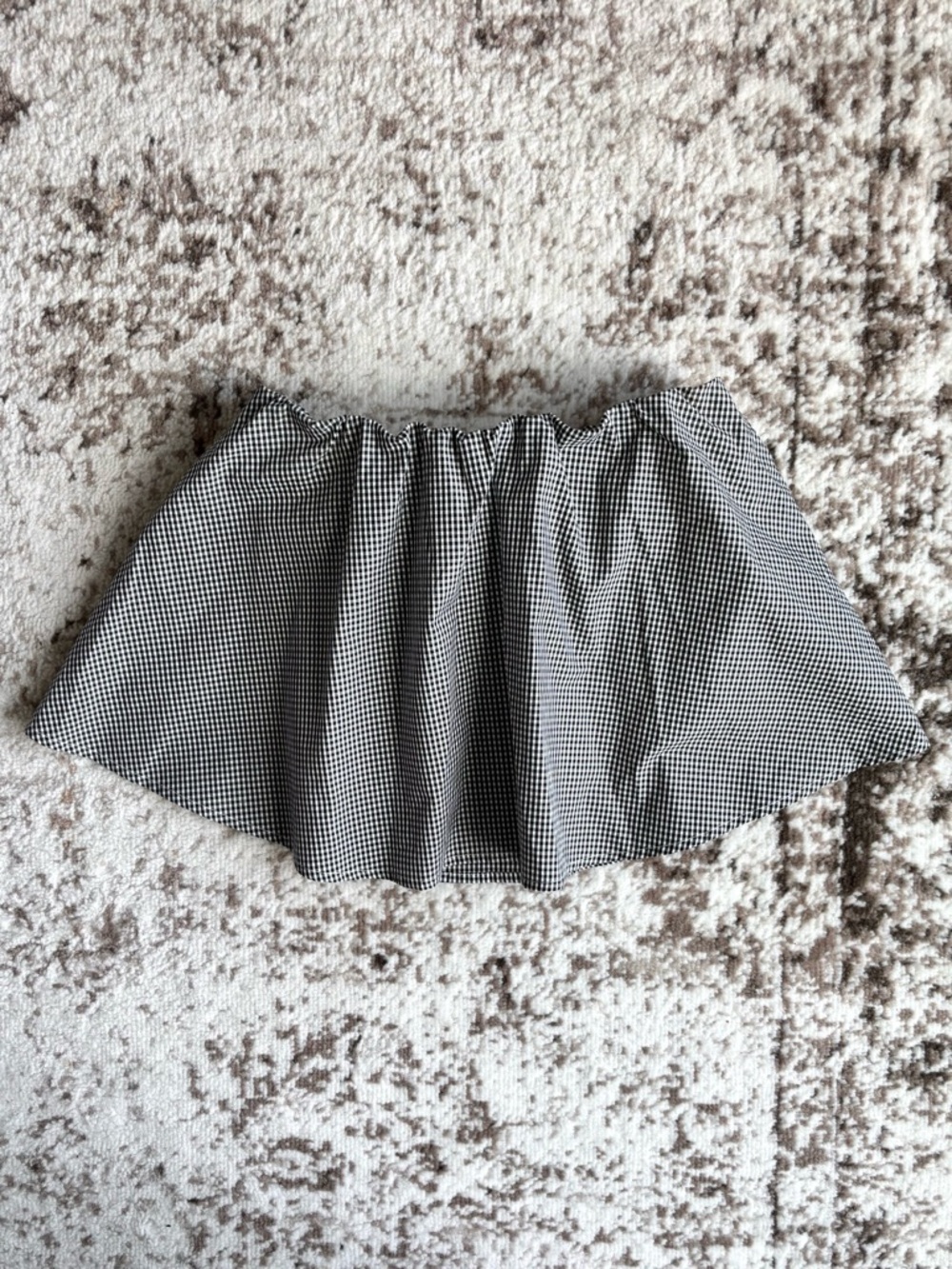 Aritzia Babaton Eckerd Black & White Gingham Tube Top Blouse / Mini Skirt